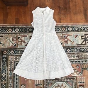 Banana Republic White Eyelet Dress